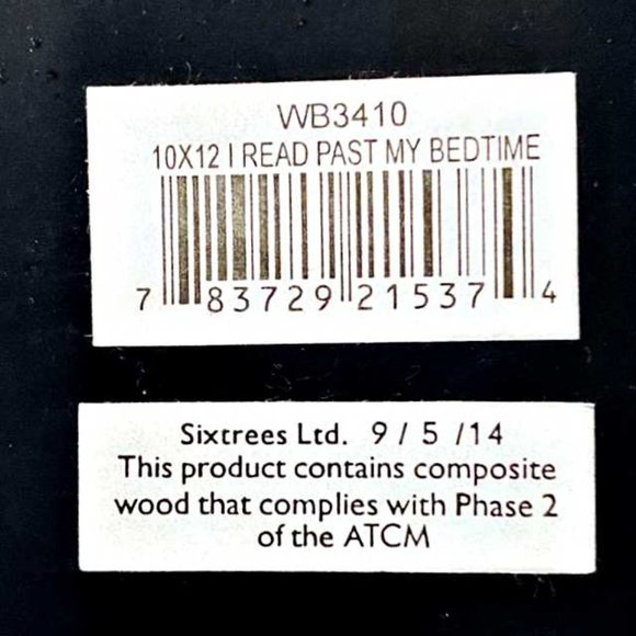 I Read Past My Bedtime Literary Wooden Box Art EUC - Picture 4 of 8